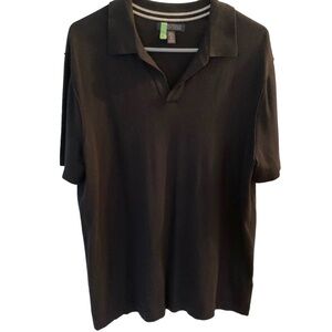 Banana Republic Black Polo Shirt SS Sz L